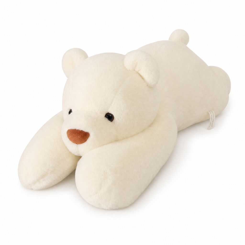 Gewichteter Riesen-Teddybär Weiß 65–120 cm