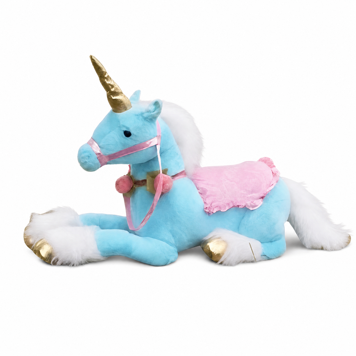 Riesen Einhorn Kuscheltier Blau 100 cm