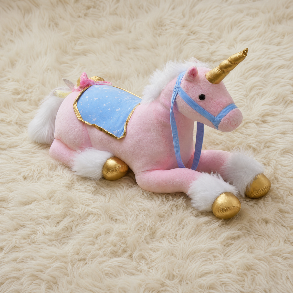 Riesen Einhorn Kuscheltier Rosa 100 cm