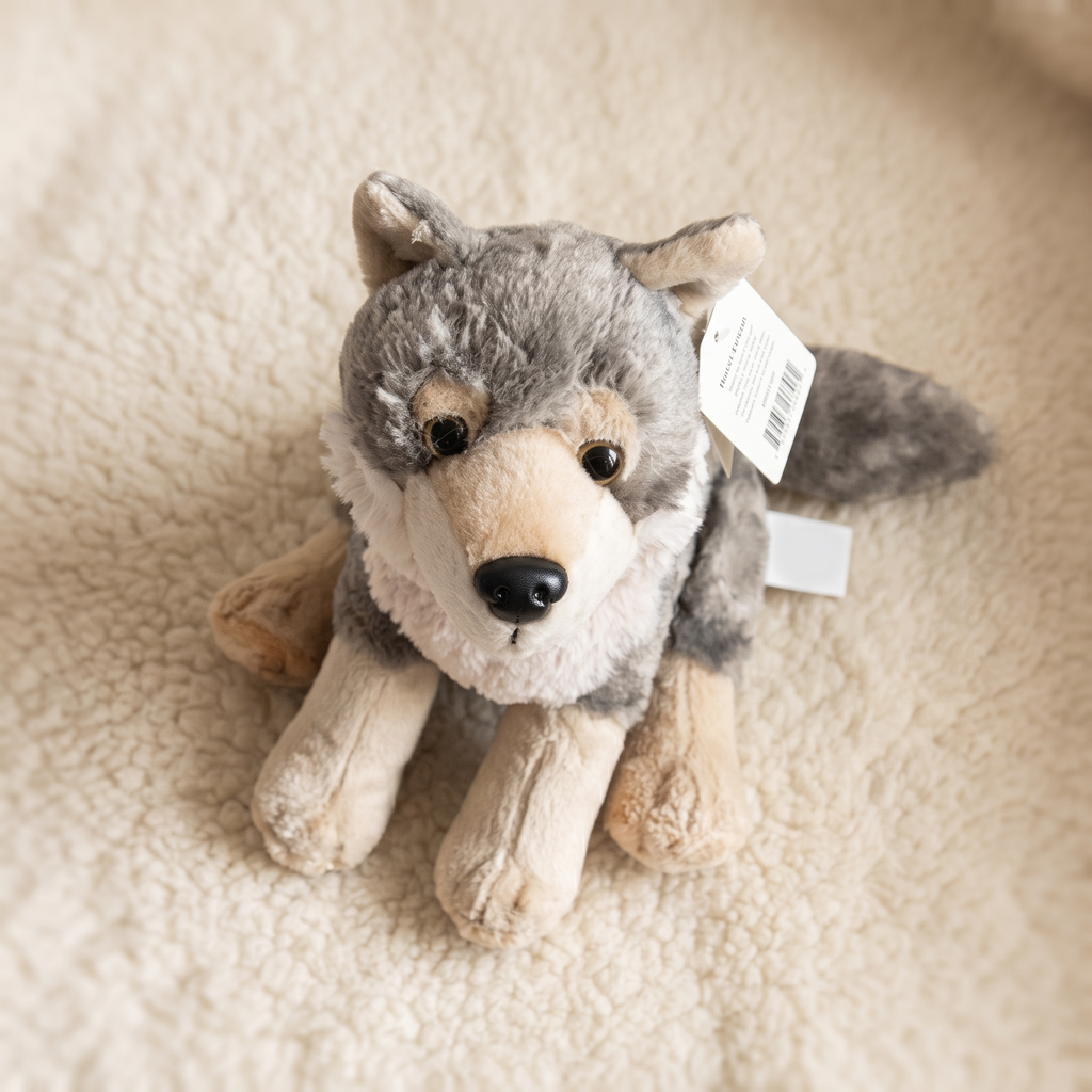 Graues Wolf Kuscheltier 20 cm