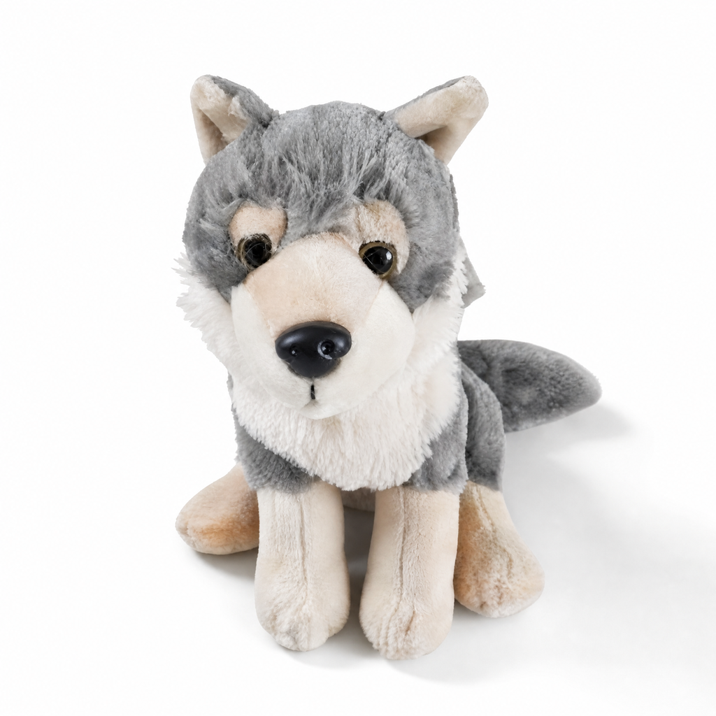 Graues Wolf Kuscheltier 20 cm