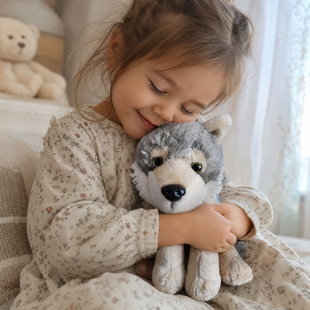 Graues Wolf Kuscheltier 20 cm