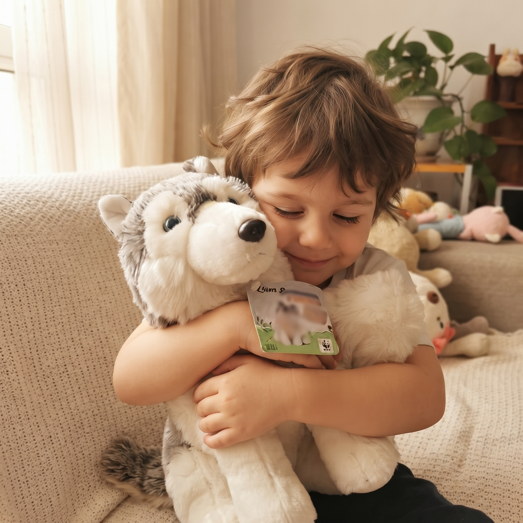 Sibirisches Wolf Kuscheltier 28 cm