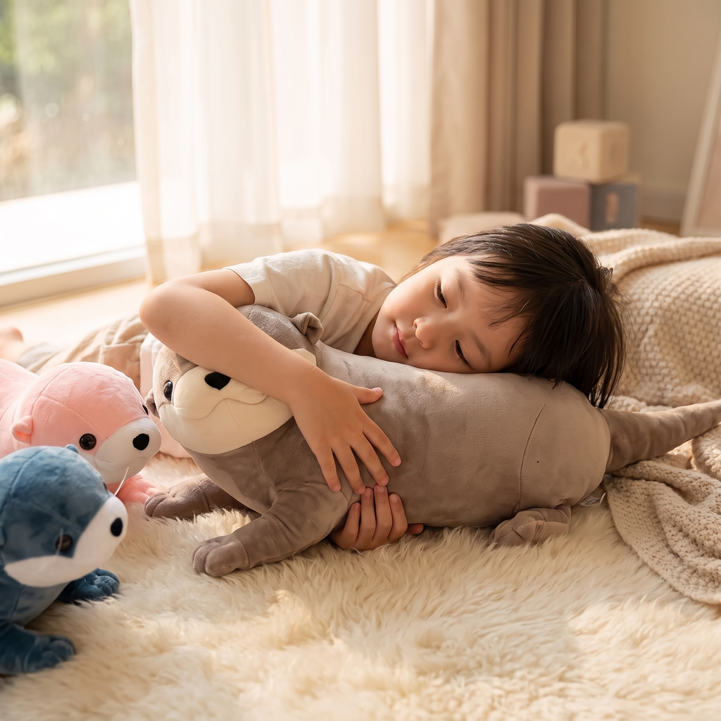 Graues Otter Kuscheltier 40–80 cm