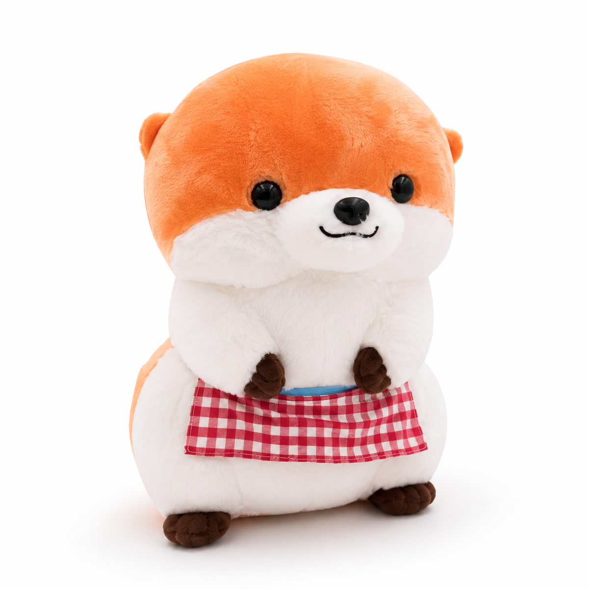 Otter Kuscheltier mit kariertem Schürzchen 30–40 cm