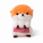 Otter Kuscheltier mit kariertem Schürzchen 30–40 cm