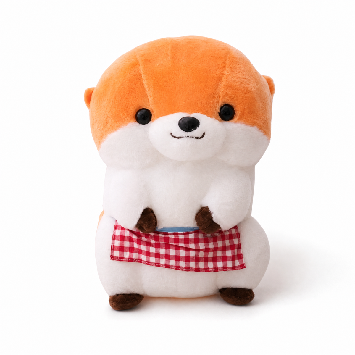 Otter Kuscheltier mit kariertem Schürzchen 30–40 cm