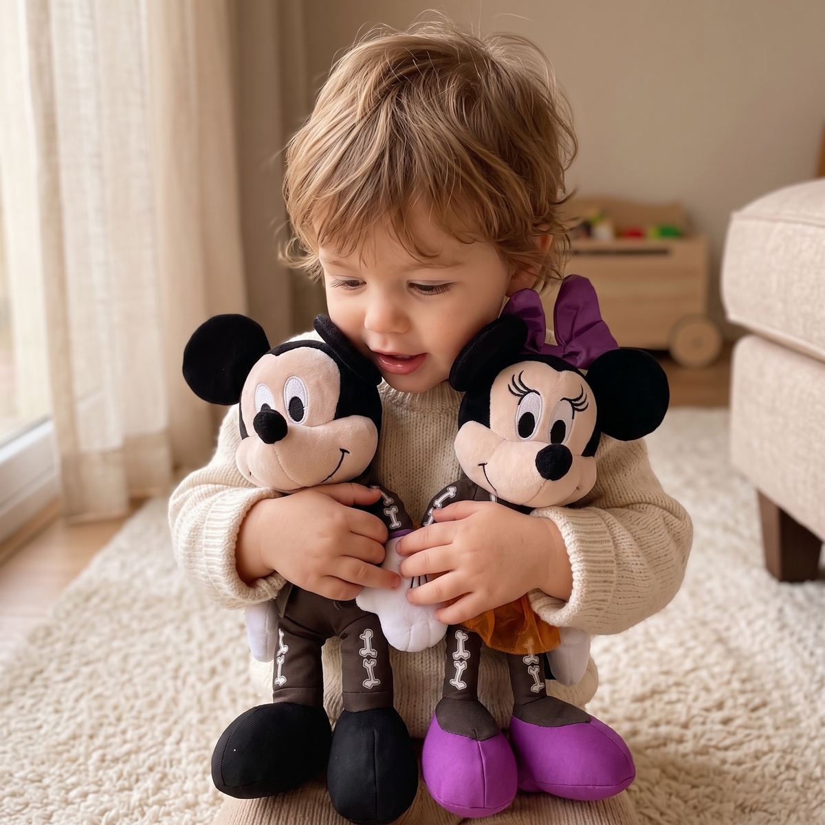 Mickey & Minnie Halloween Kuscheltier-Set 18 cm