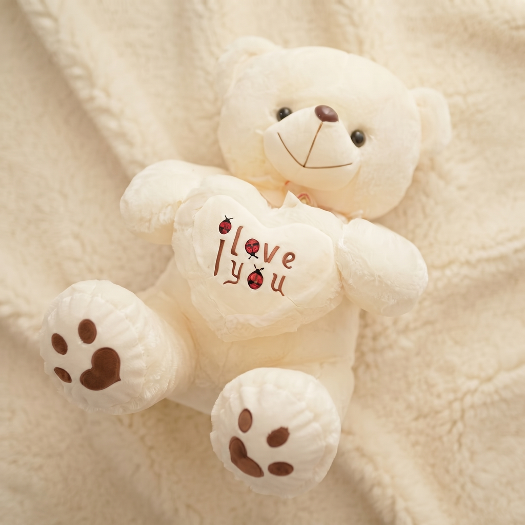 Teddybär mit I-Love-You-Herz 50–70 cm