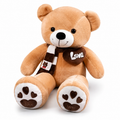 Riesen-Teddybär Beige mit Love-Herz 80–100 cm