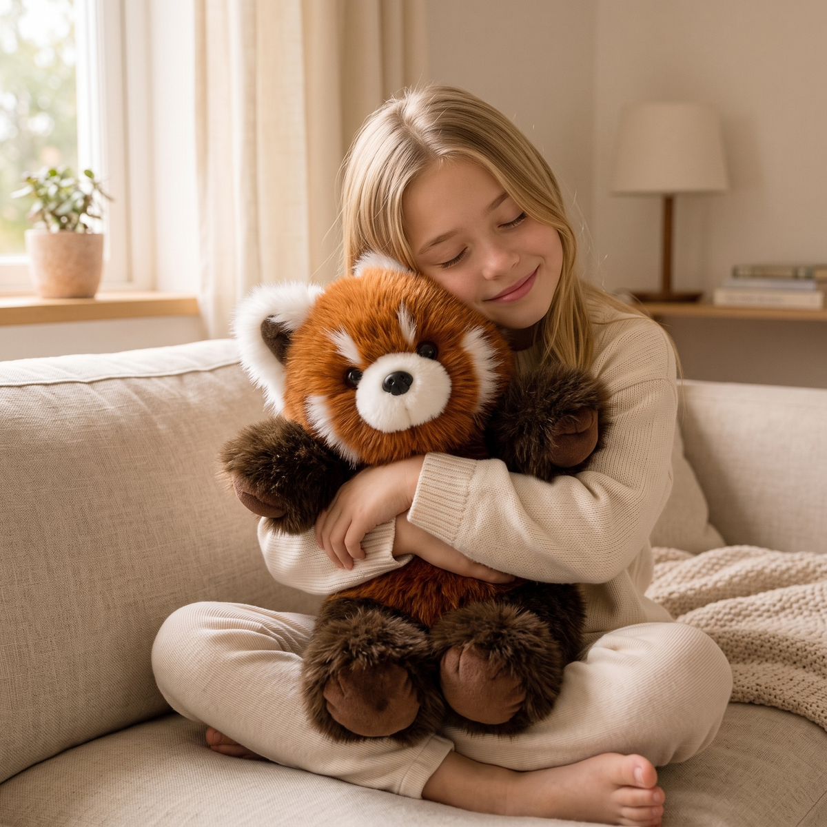 Animiertes Roter-Panda Kuscheltier 55 cm