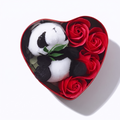 Panda Herz-Geschenkbox mit Rosen