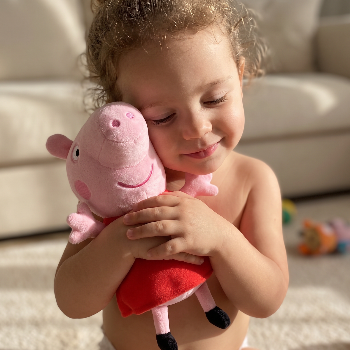 Peppa Pig Kuscheltier mit rotem Kleid 19 cm