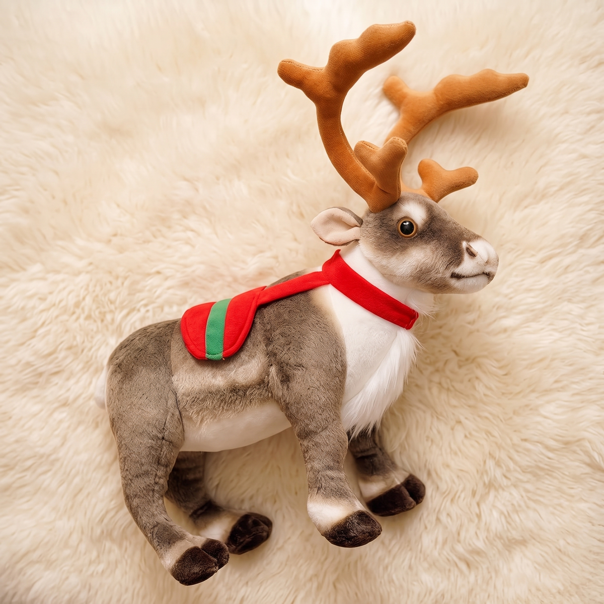 Weihnachts-Rentier mit Schal 35–42 cm