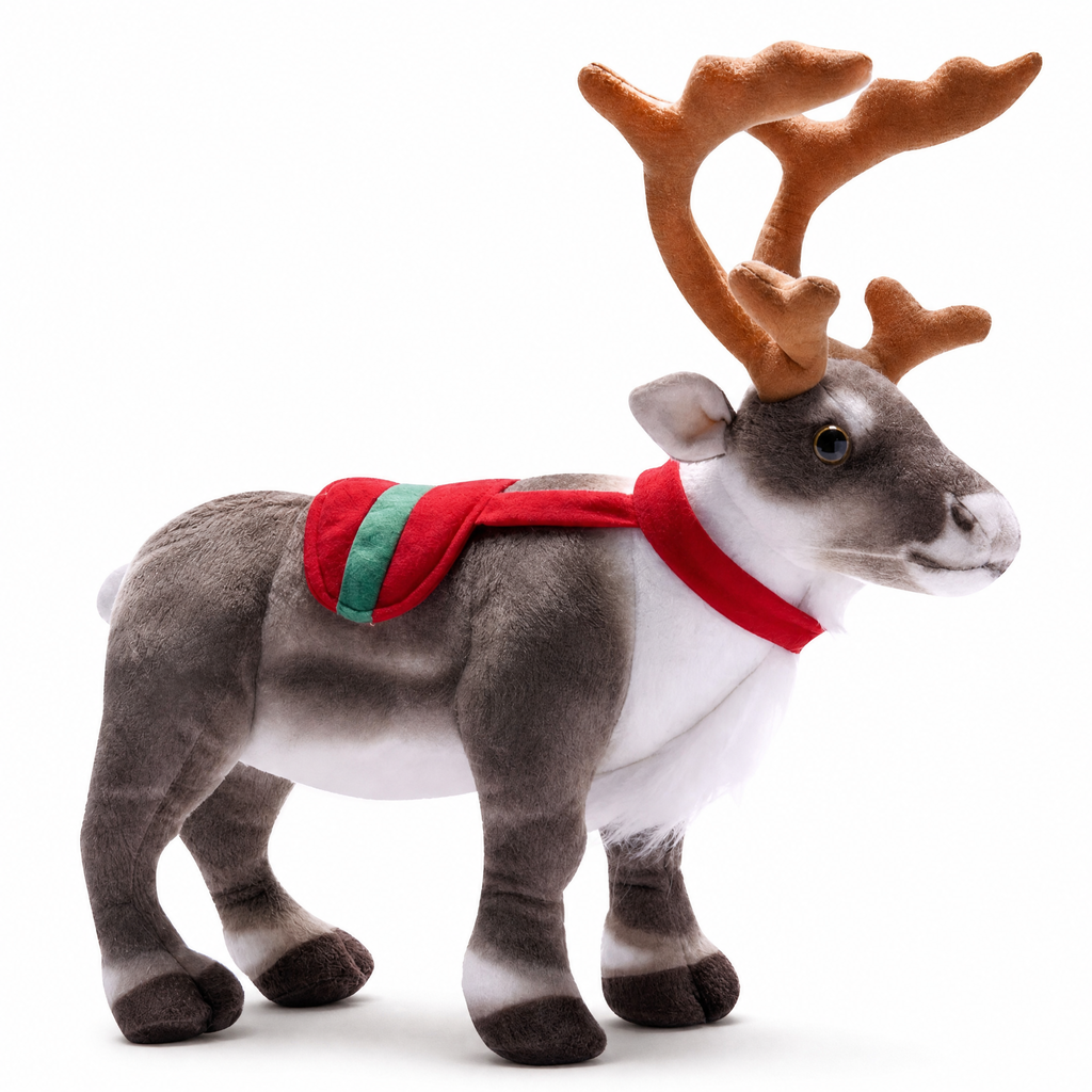 Weihnachts-Rentier mit Schal 35–42 cm