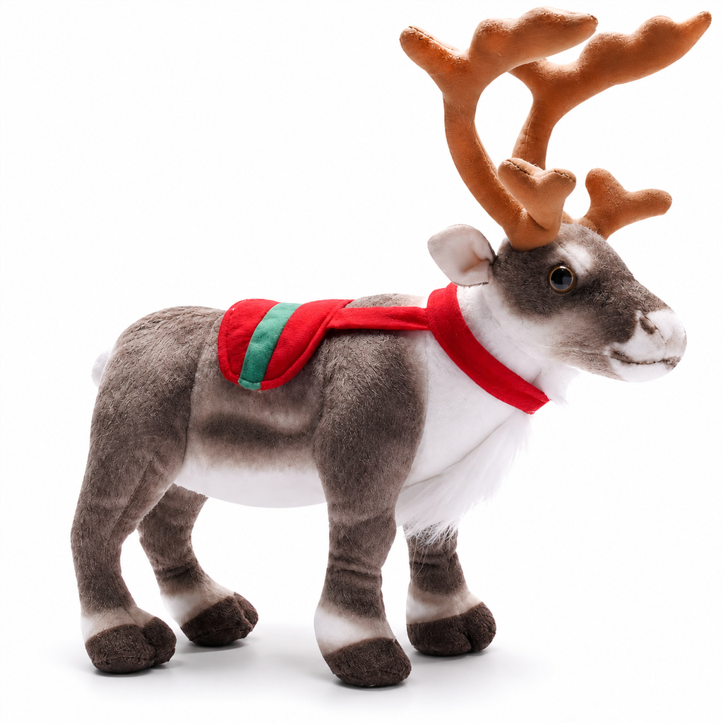 Weihnachts-Rentier mit Schal 35–42 cm