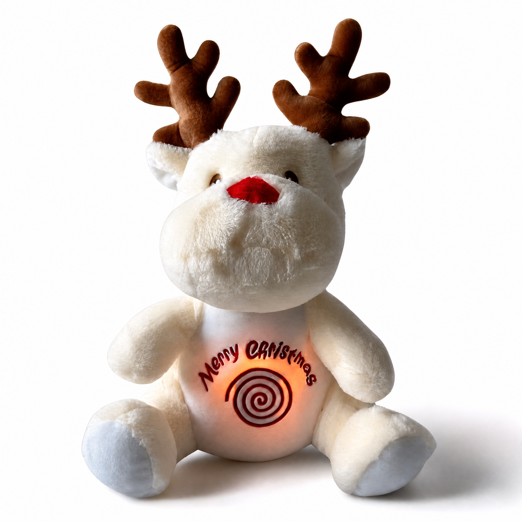Atmendes Weihnachts-Rentier 30 cm