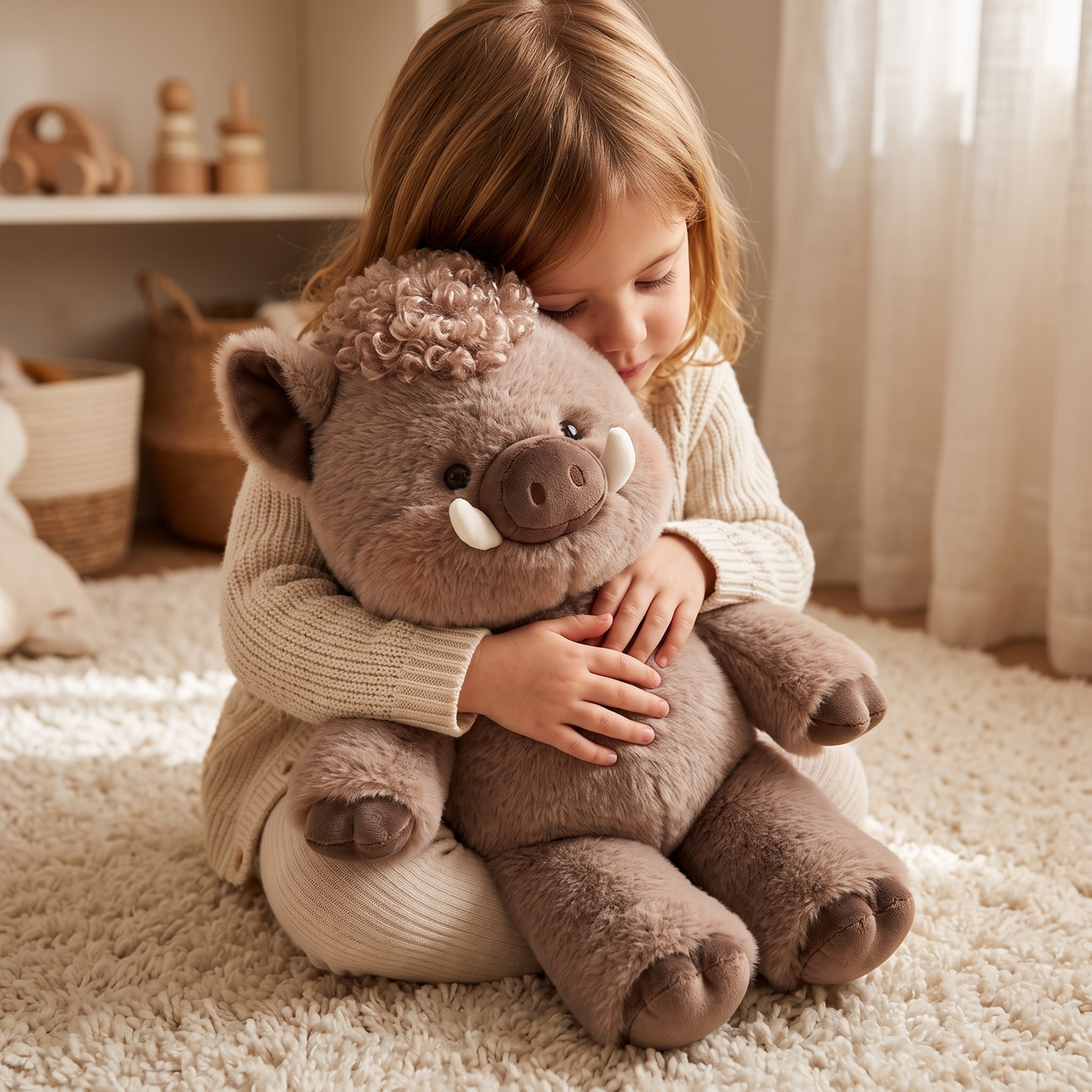 Interaktives Wildschwein Kuscheltier 45–60 cm