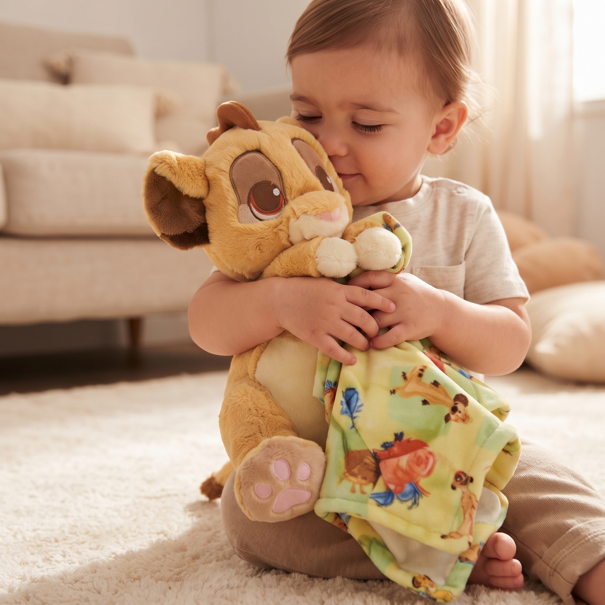 Simba Kuscheltier mit abnehmbarer Decke 24 cm
