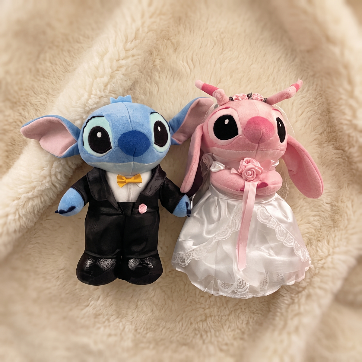 Stitch & Angel Hochzeits-Kuscheltier-Set 30 cm
