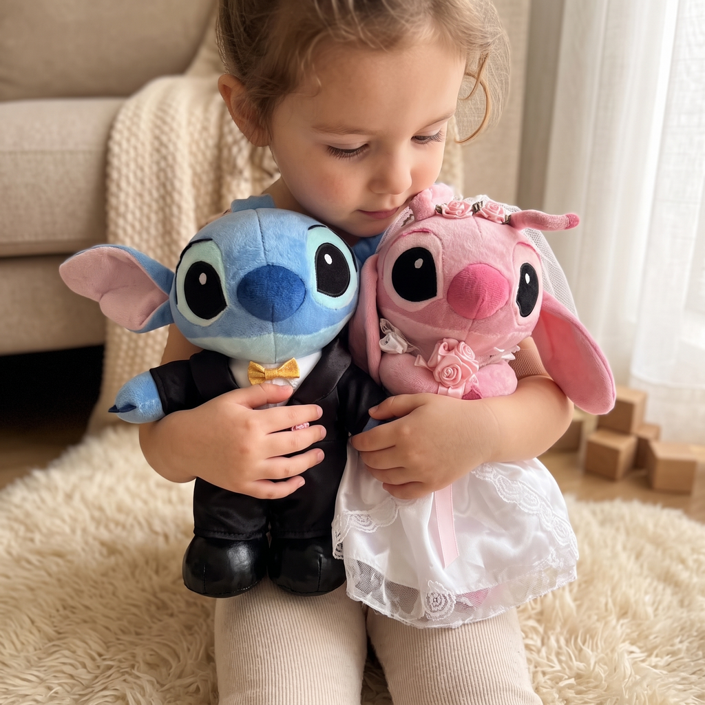 Stitch & Angel Hochzeits-Kuscheltier-Set 30 cm