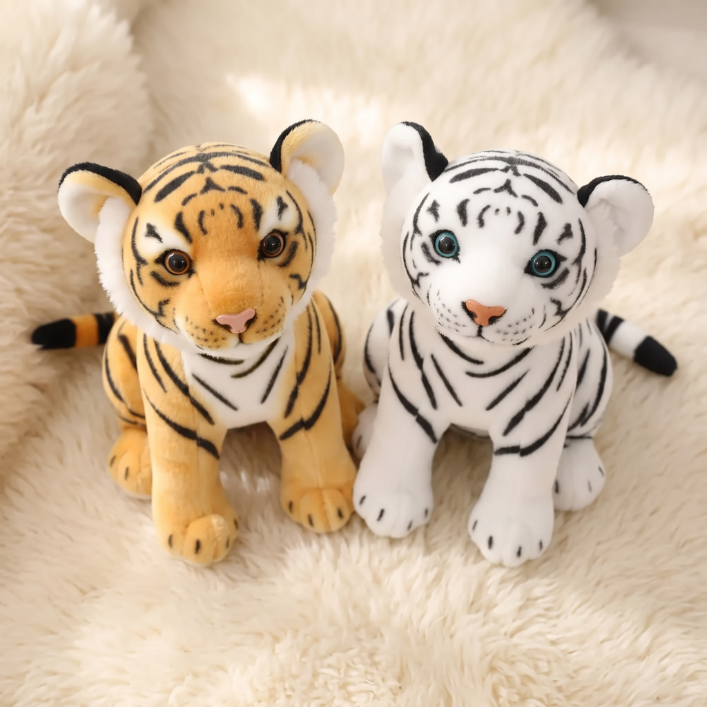 Realistisches Tigerbaby Kuscheltier 23 cm