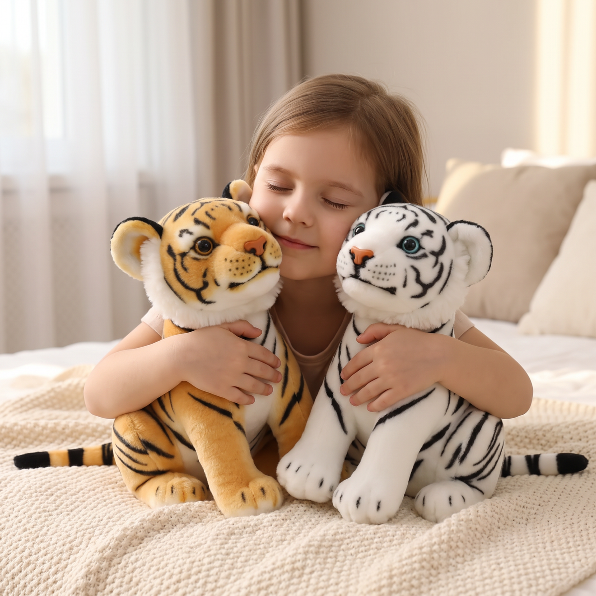 Realistisches Tigerbaby Kuscheltier 23 cm