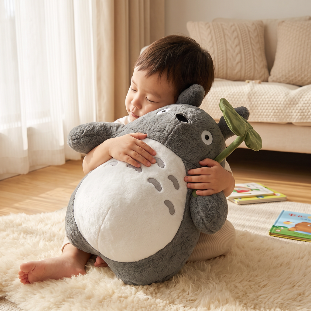 Totoro Kuscheltier mit Lotusblatt 30–70 cm