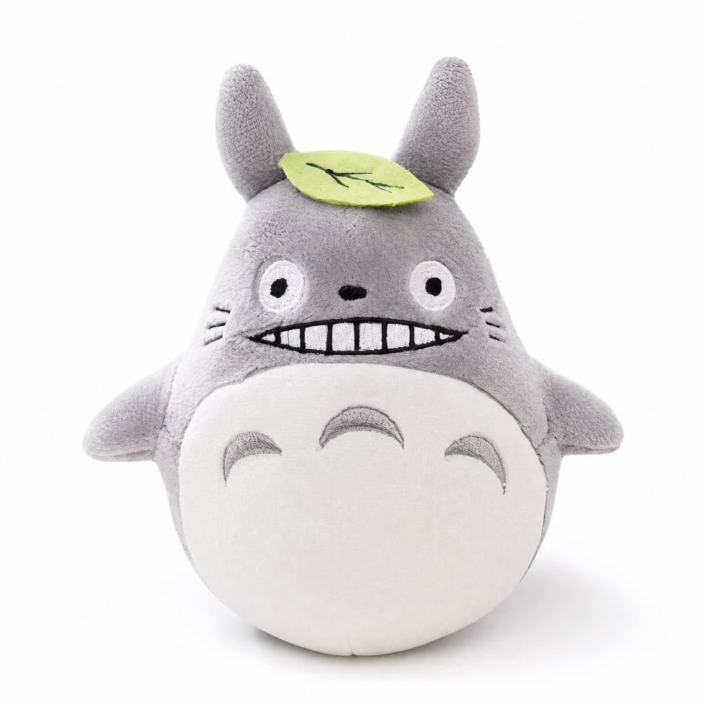 Totoro Kuscheltier mit grünem Blatt 15 cm