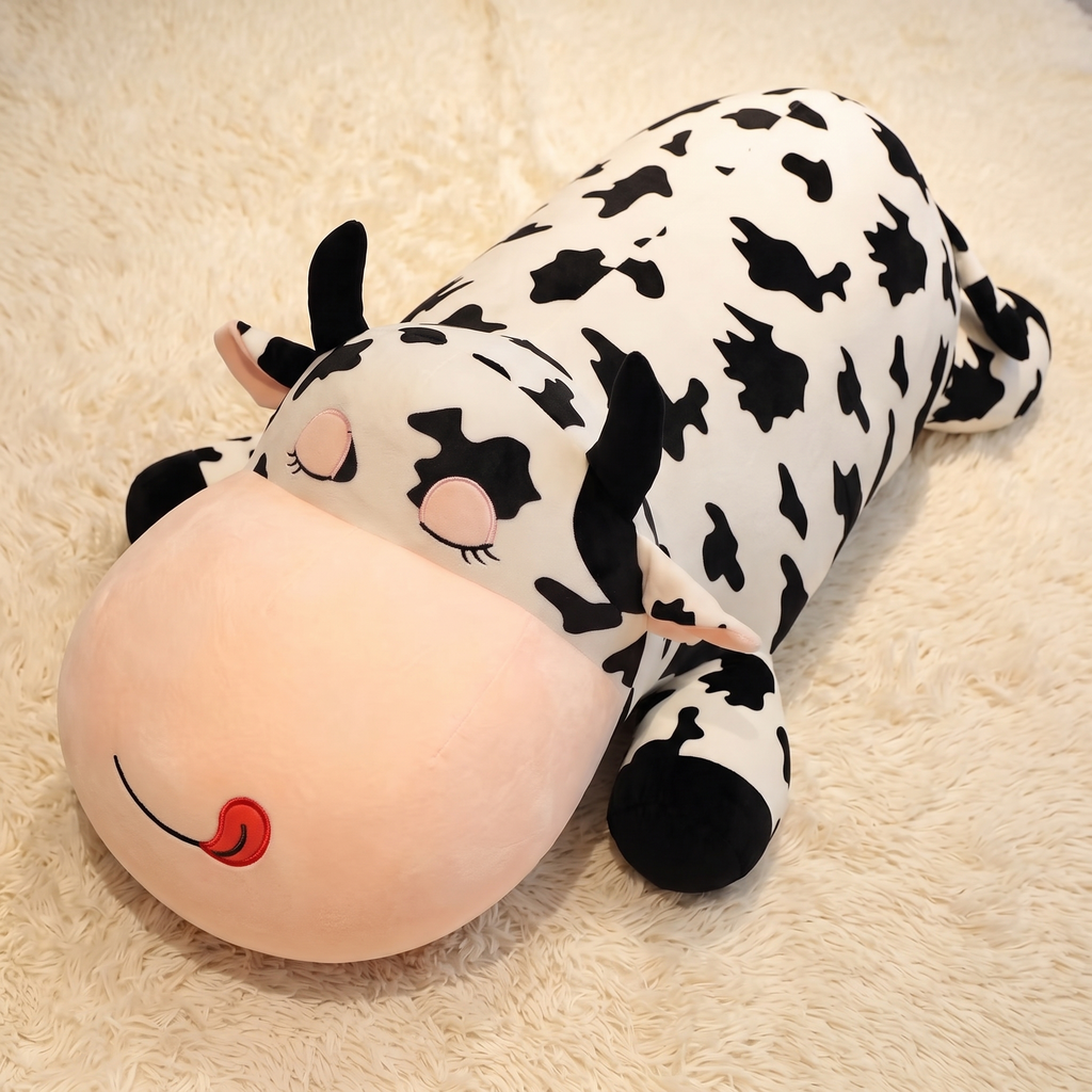 Liegendes Riesen Kuh Kuscheltier 80–100 cm