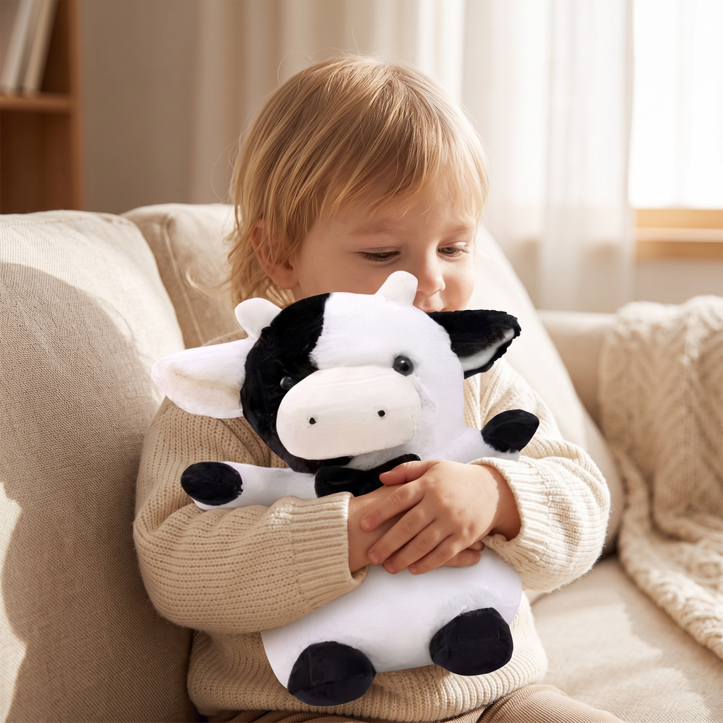 Kuh Kuscheltier mit Fliege 23 cm