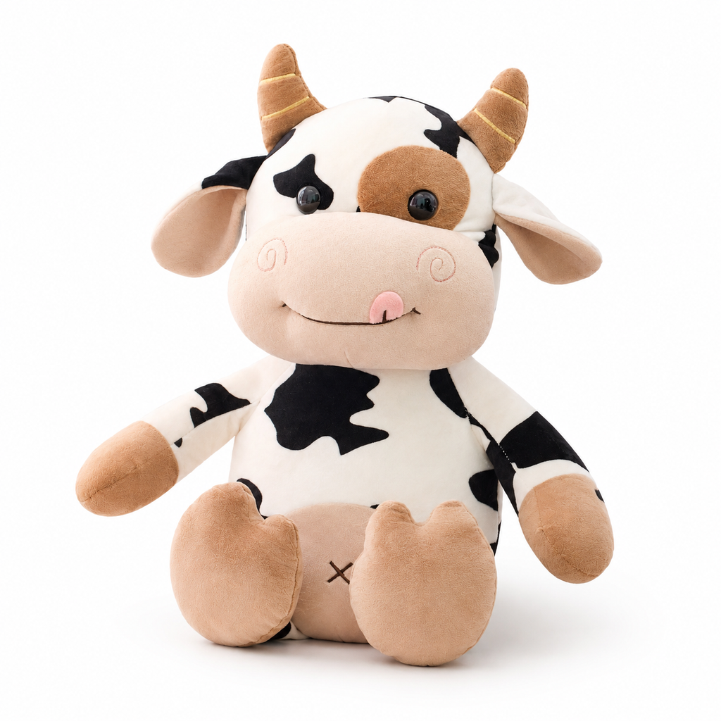 Geflecktes Kuh Kuscheltier 30–75 cm