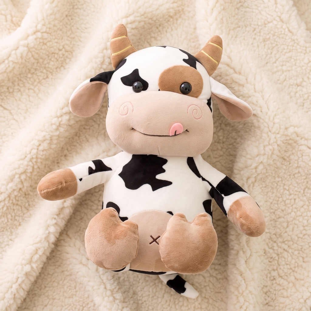 Geflecktes Kuh Kuscheltier 30–75 cm