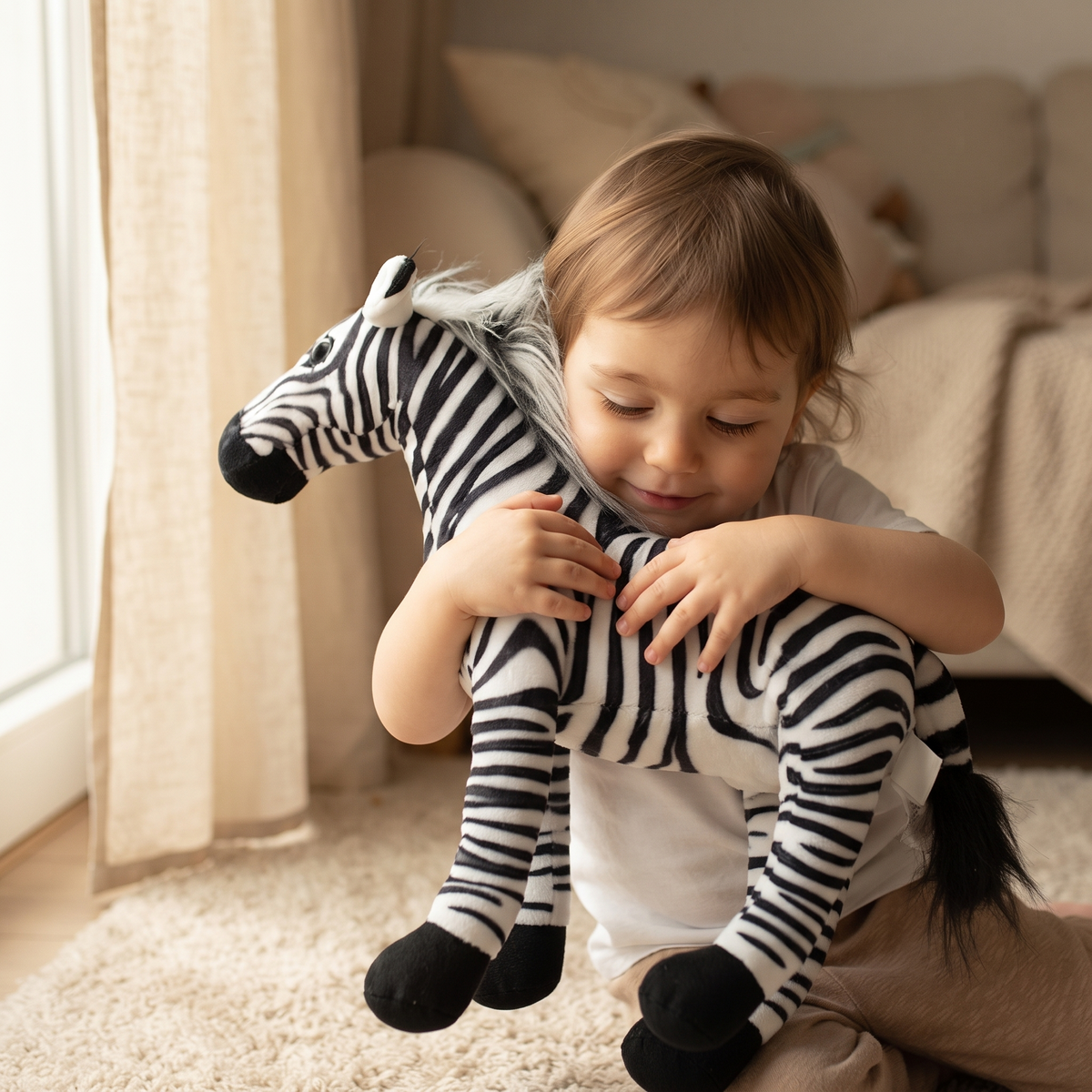 Realistisches Zebra Kuscheltier 30 cm