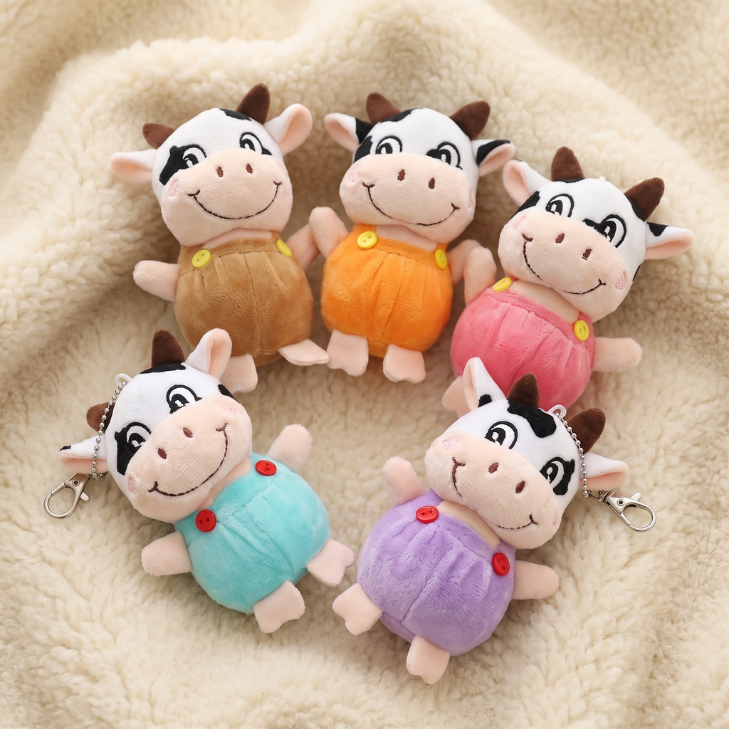 Kawaii Kuh-Plüsch Schlüsselanhänger 10 cm