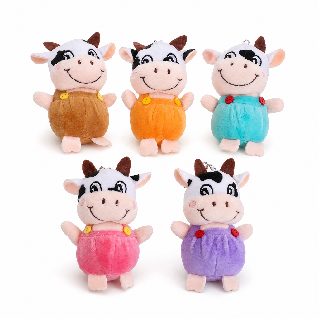 Kawaii Kuh-Plüsch Schlüsselanhänger 10 cm