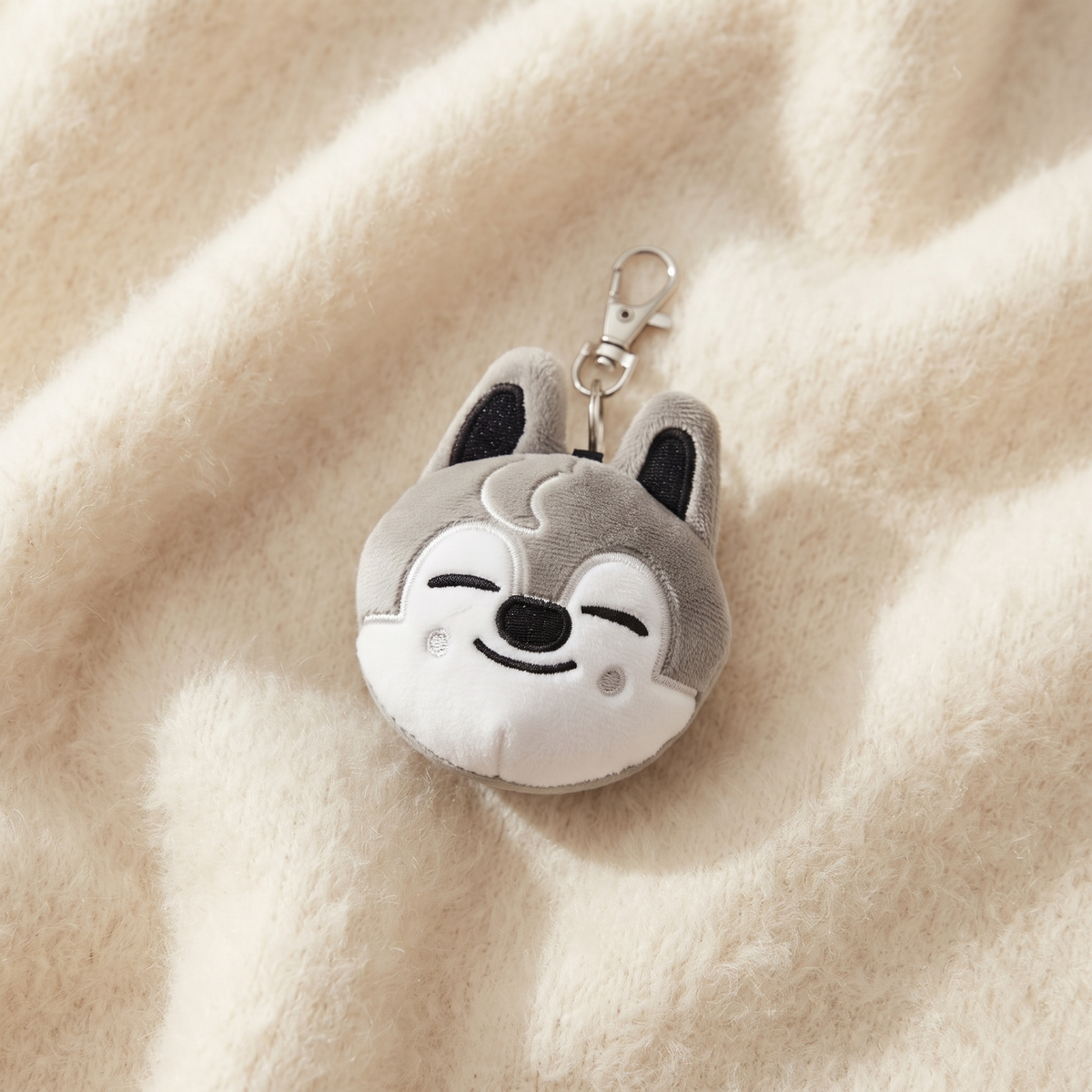 Kawaii Wolf-Plüsch Schlüsselanhänger 9 cm