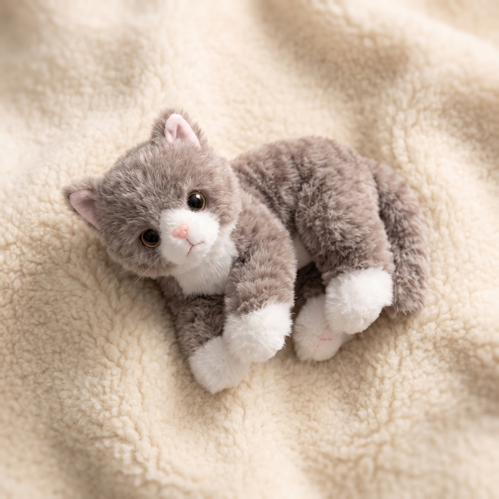 Realistisches getigertes Katzen Kuscheltier 40–53 cm