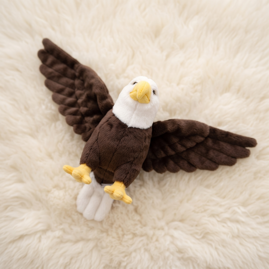 Realistisches Adler Kuscheltier mit ausgebreiteten Flügeln 60–90 cm