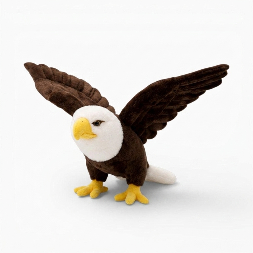 Realistisches Adler Kuscheltier mit ausgebreiteten Flügeln 60–90 cm