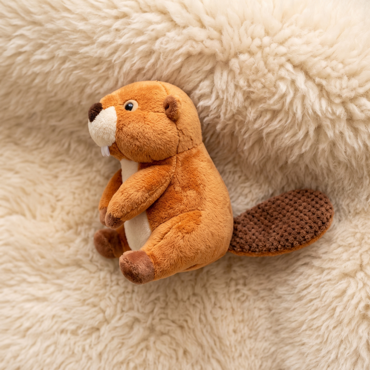 Realistisches Biber Kuscheltier Braun