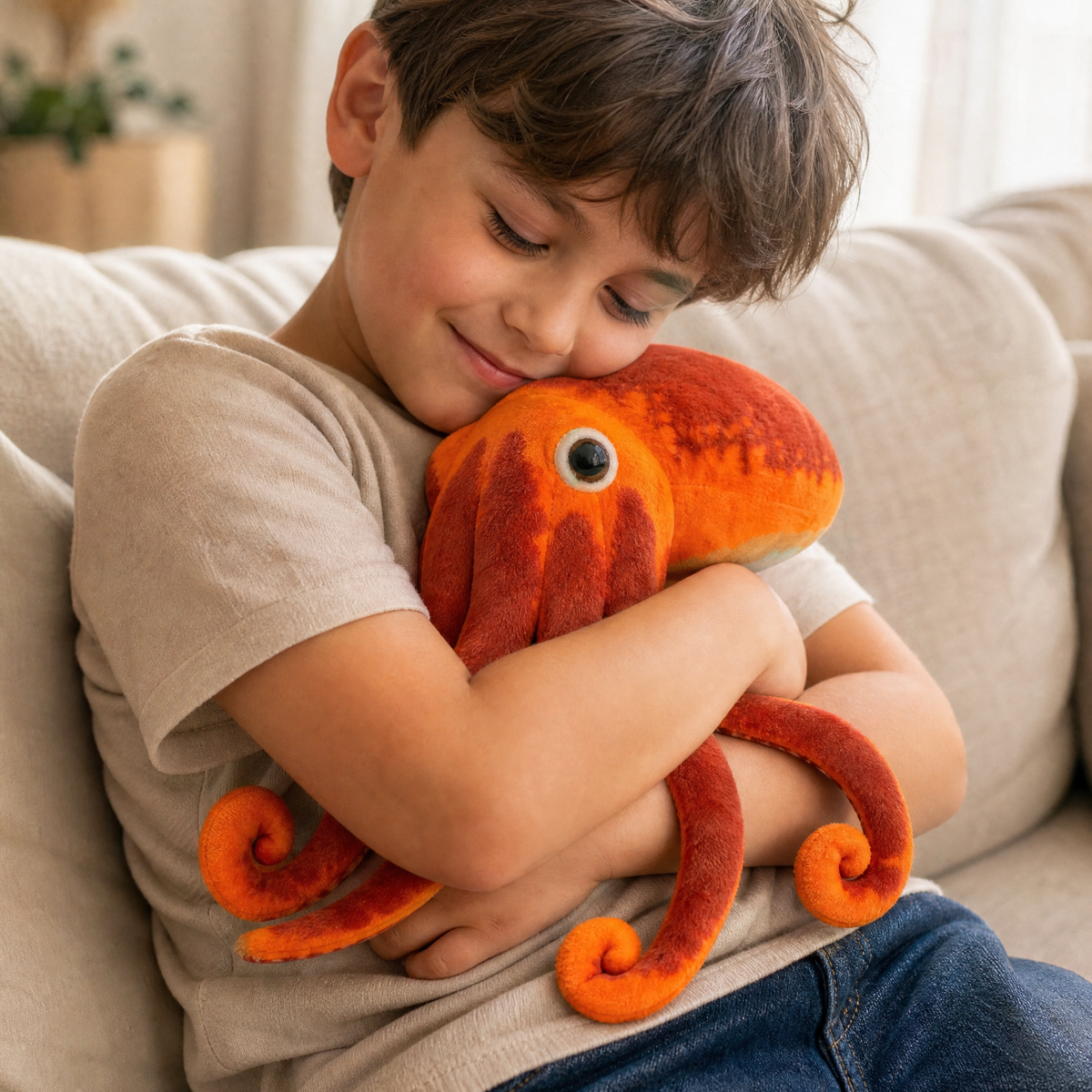 Realistisches Oktopus Kuscheltier 30–55 cm