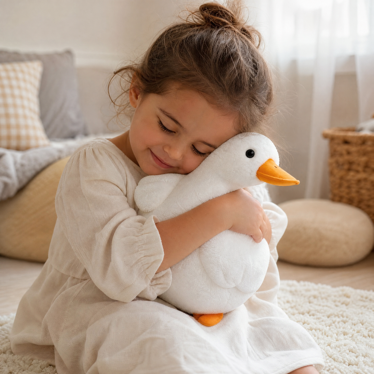 Realistisches weißes Enten Kuscheltier 25–42 cm