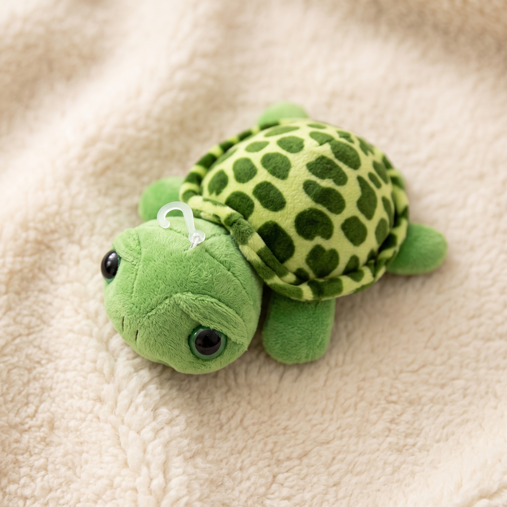 Schildkröte Kuscheltier mit großen grünen Augen