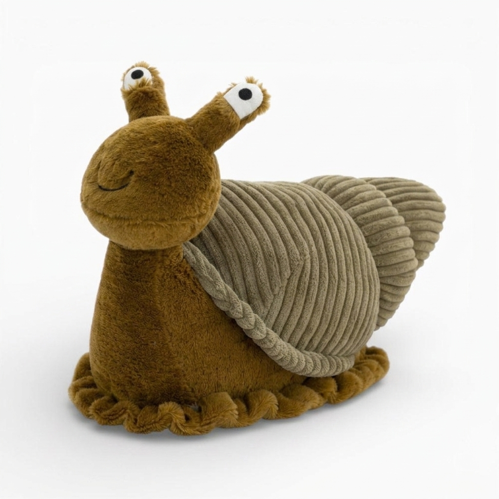 Schnecken Kuscheltier aus Cord 26–40 cm