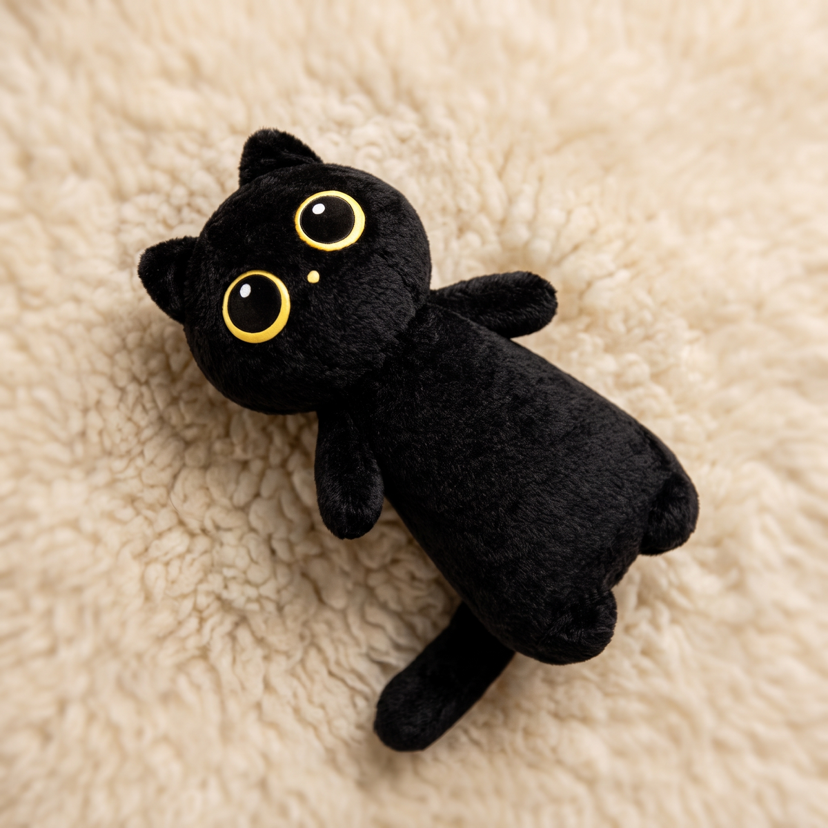Schwarzes Kawaii Katzen Kuscheltier 35–130 cm