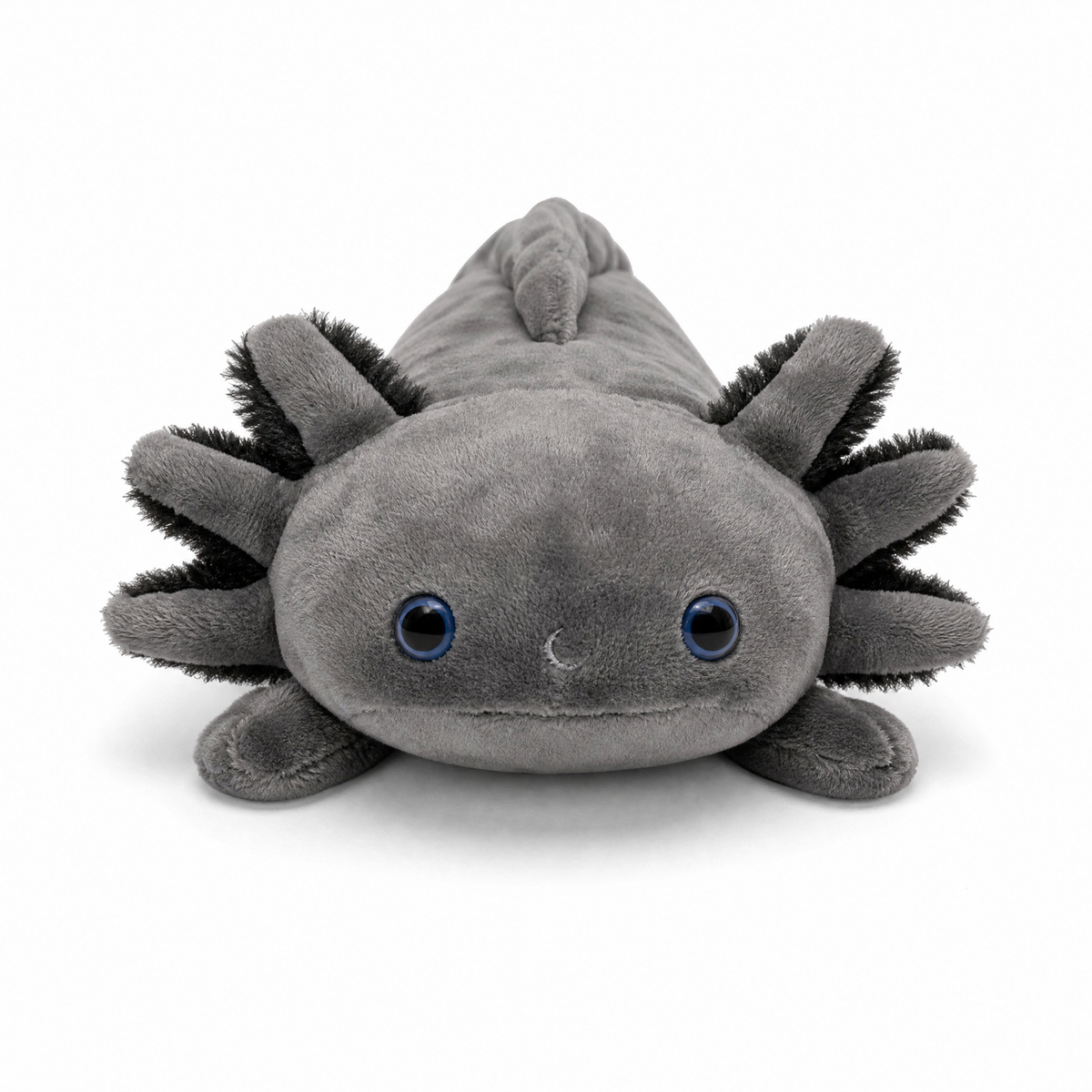 Realistisches schwarzes Axolotl Kuscheltier 45–80 cm
