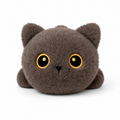 Liegendes schwarzes Katzen Kuscheltier