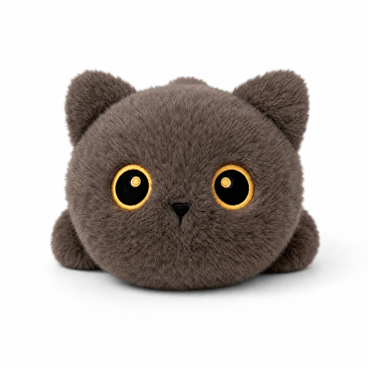 Liegendes schwarzes Katzen Kuscheltier