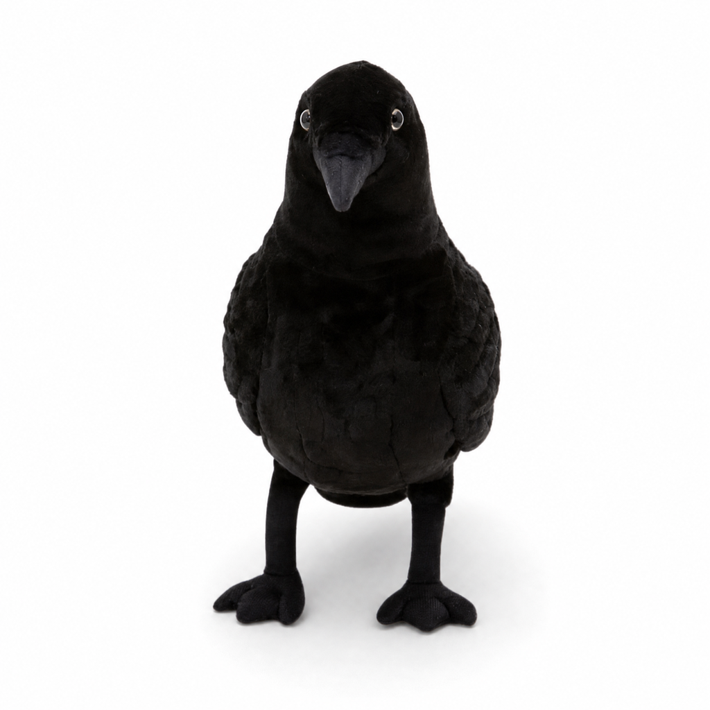 Realistisches Raben Kuscheltier Schwarz